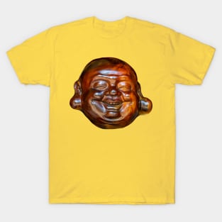 Beautifully carved head of Budai or Buddha T-Shirt